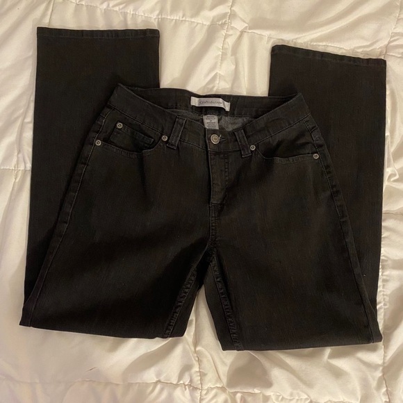 Gloria Vanderbilt Women's Straight Leg Jeans in Black - Picture 1 of 3